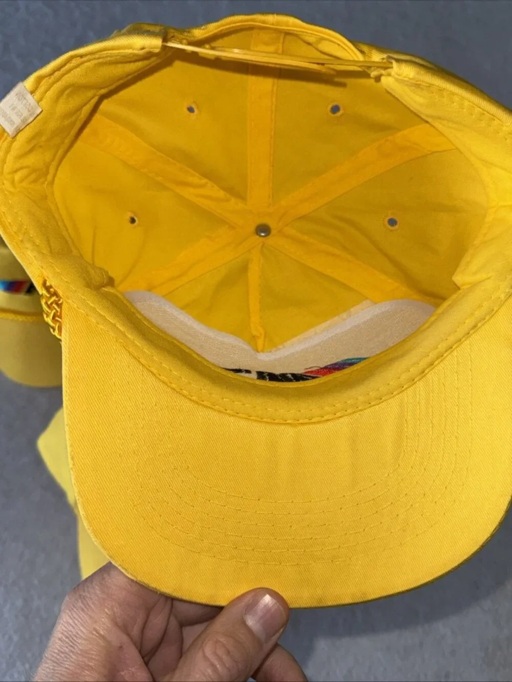Vintage 90s BMW M3 Motorsport Yellow Rope Hat NOS